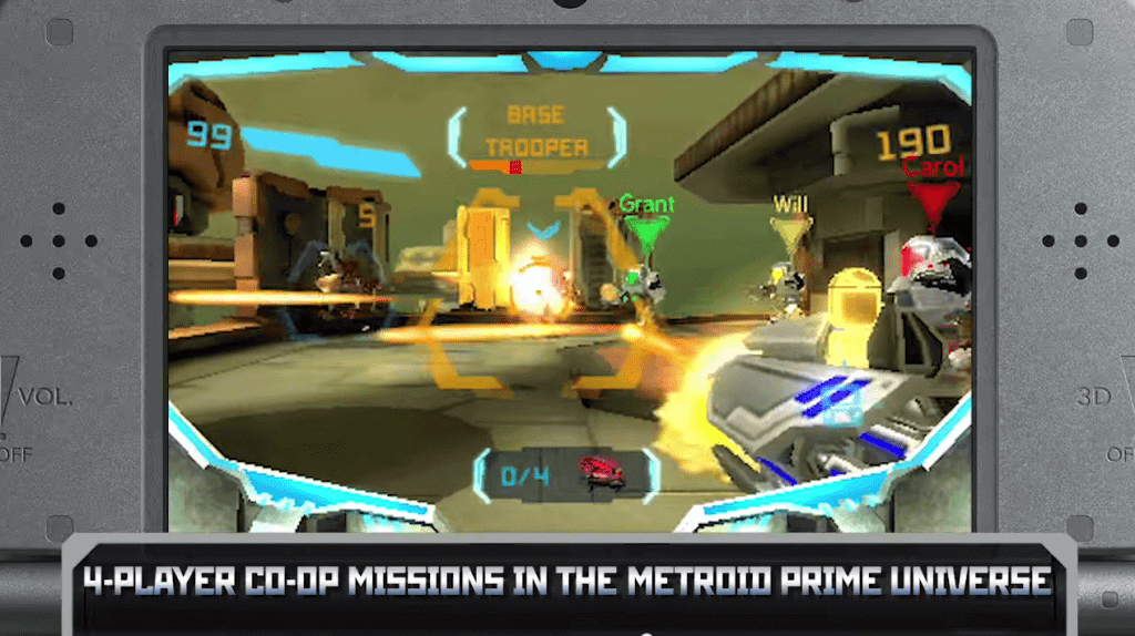 You and three others will work together in Metroid Prime: Federation Force