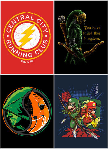 This collection includes the following designs: Super Suits, Slade Yang, Hyrule Vigilante, and Central City Running Club