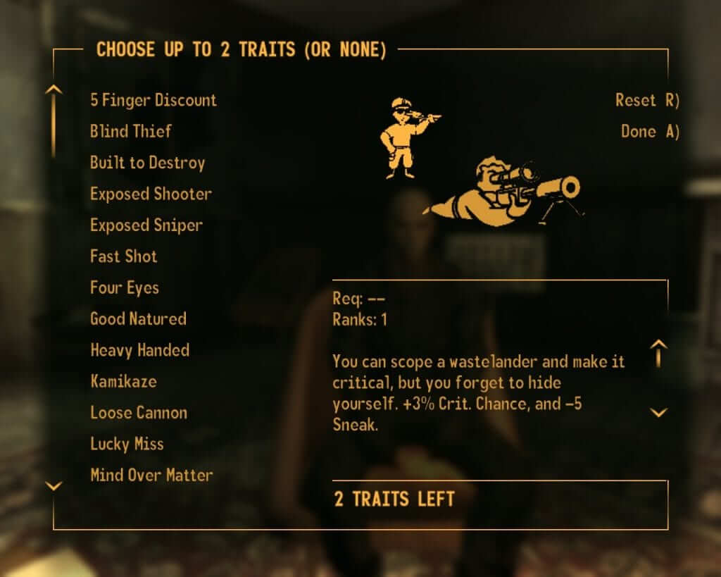 Traits Were Great In Fallout: New Vegas