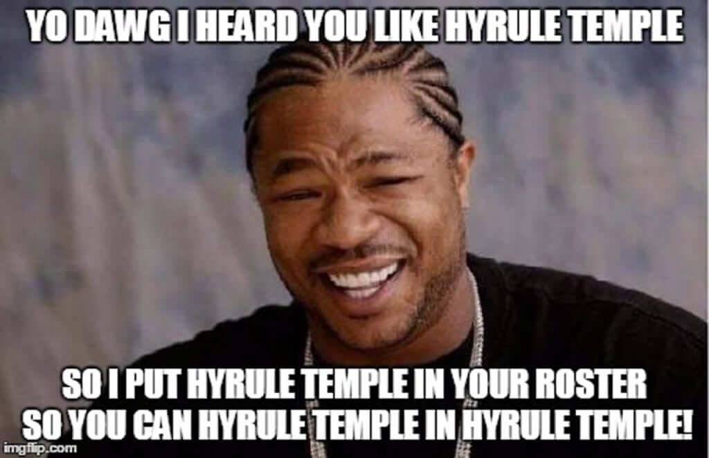 Makes me wonder what the announcer says when Hyrule Temple wins a match.