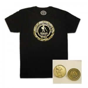 Link commemorative shirt and coin.
