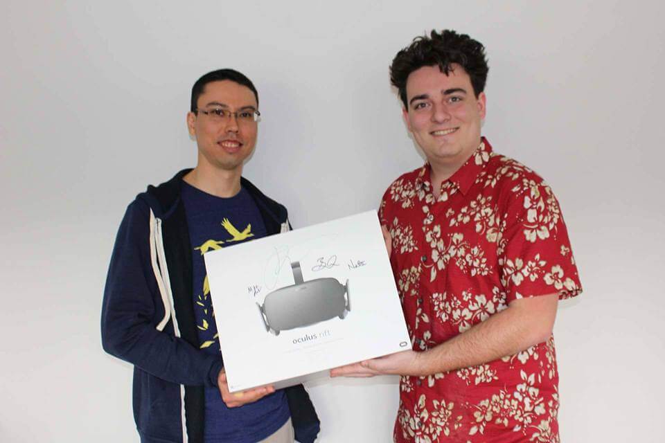 Oculus Rift - Palmer Luckey delivers the first Rift headset. 