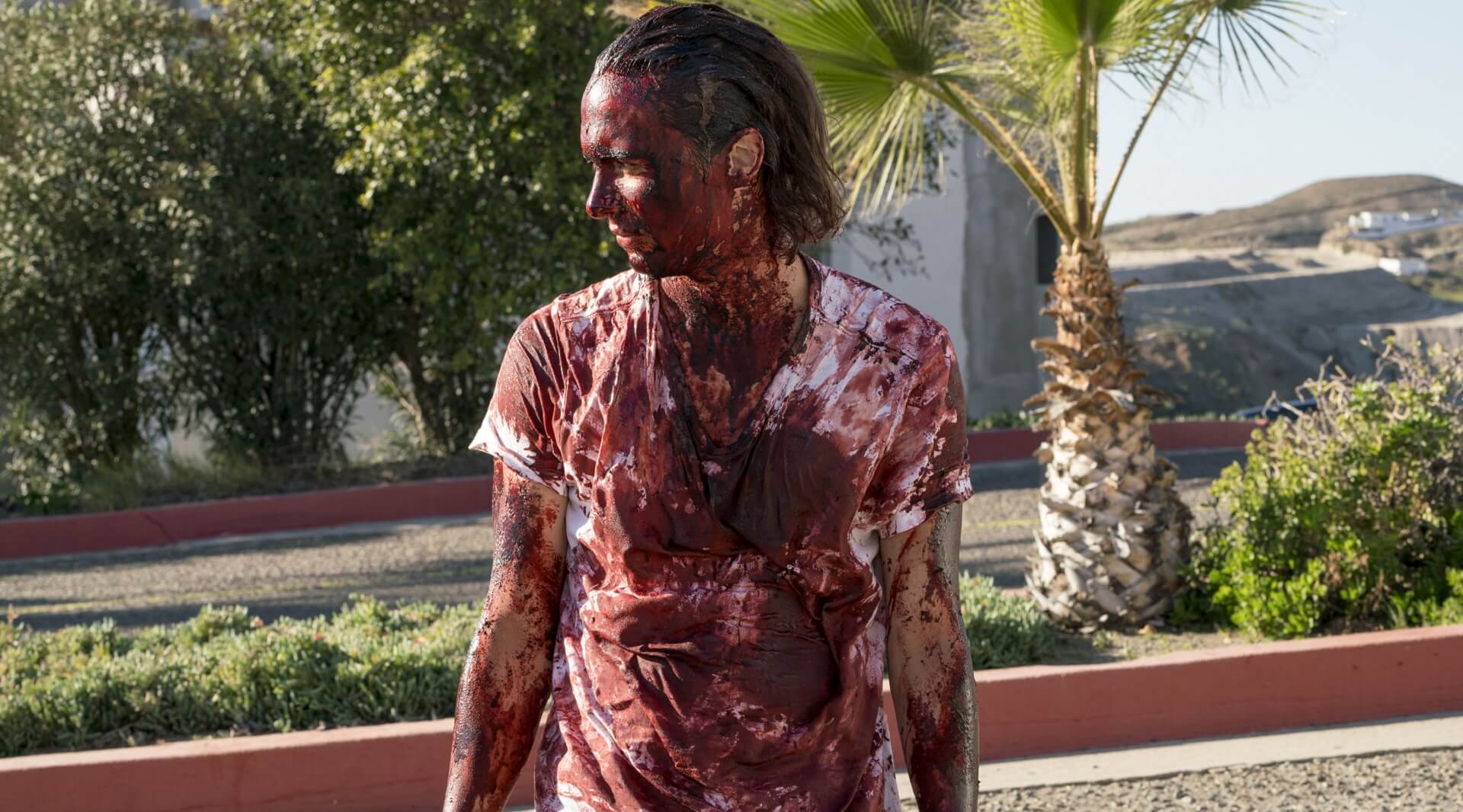 Fear the Walking Dead Nick covered in blood