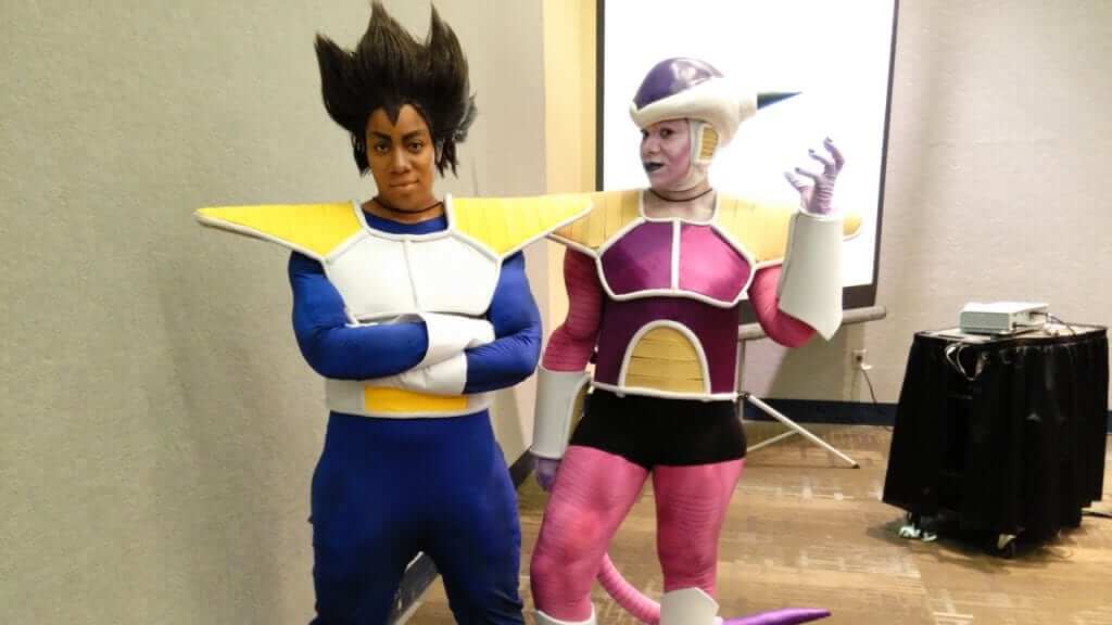 Vegeta, what does the scouter say about their cosplay level? It's over 9,000!