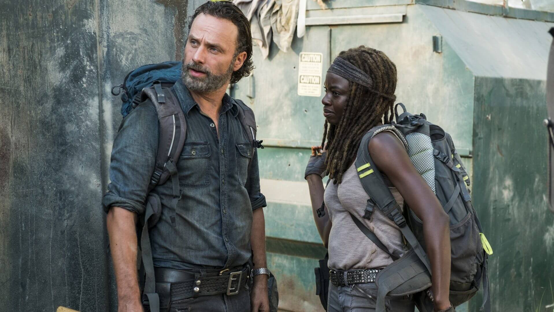 Rick and Michonne on the Walking Dead