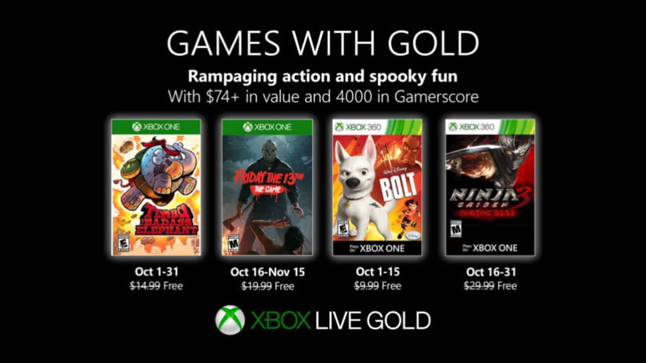 The free Xbox games for October