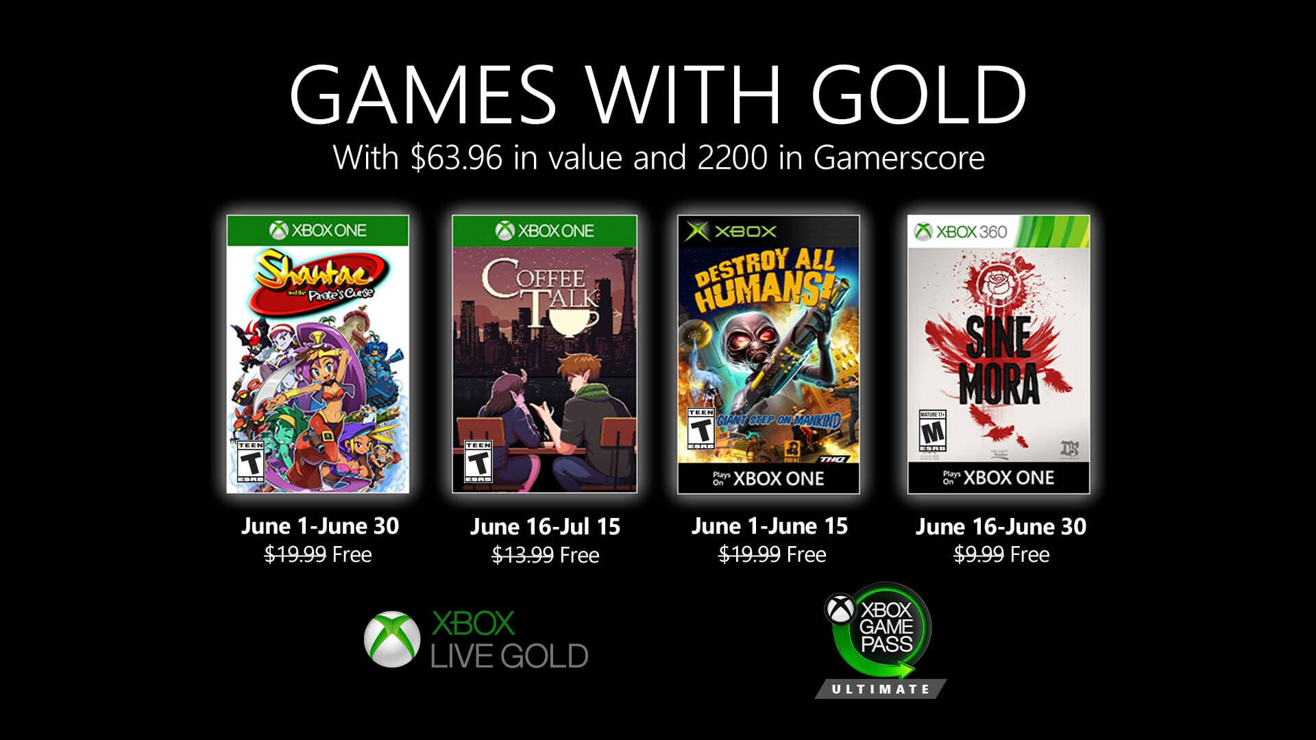 June 2020 Games with Gold