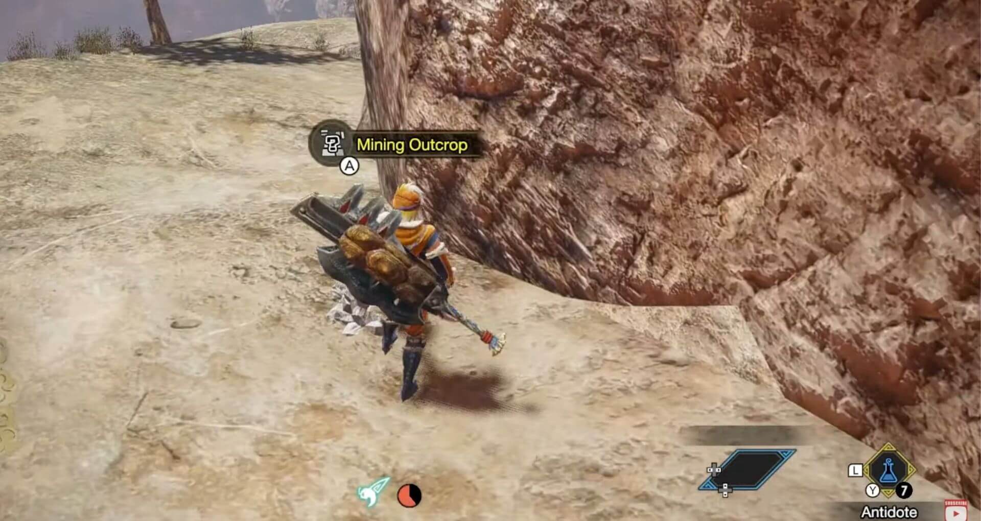 Mining outcrop in Monster Hunter Rise