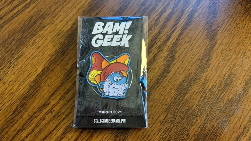 BAM Geek Box fan art pin of Papa Smurf