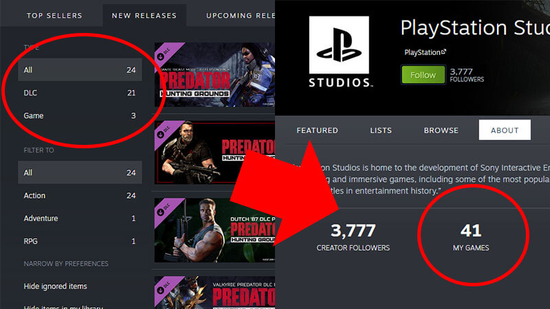 OC3D - PlayStation Studios Steam page points towards future PC releases.