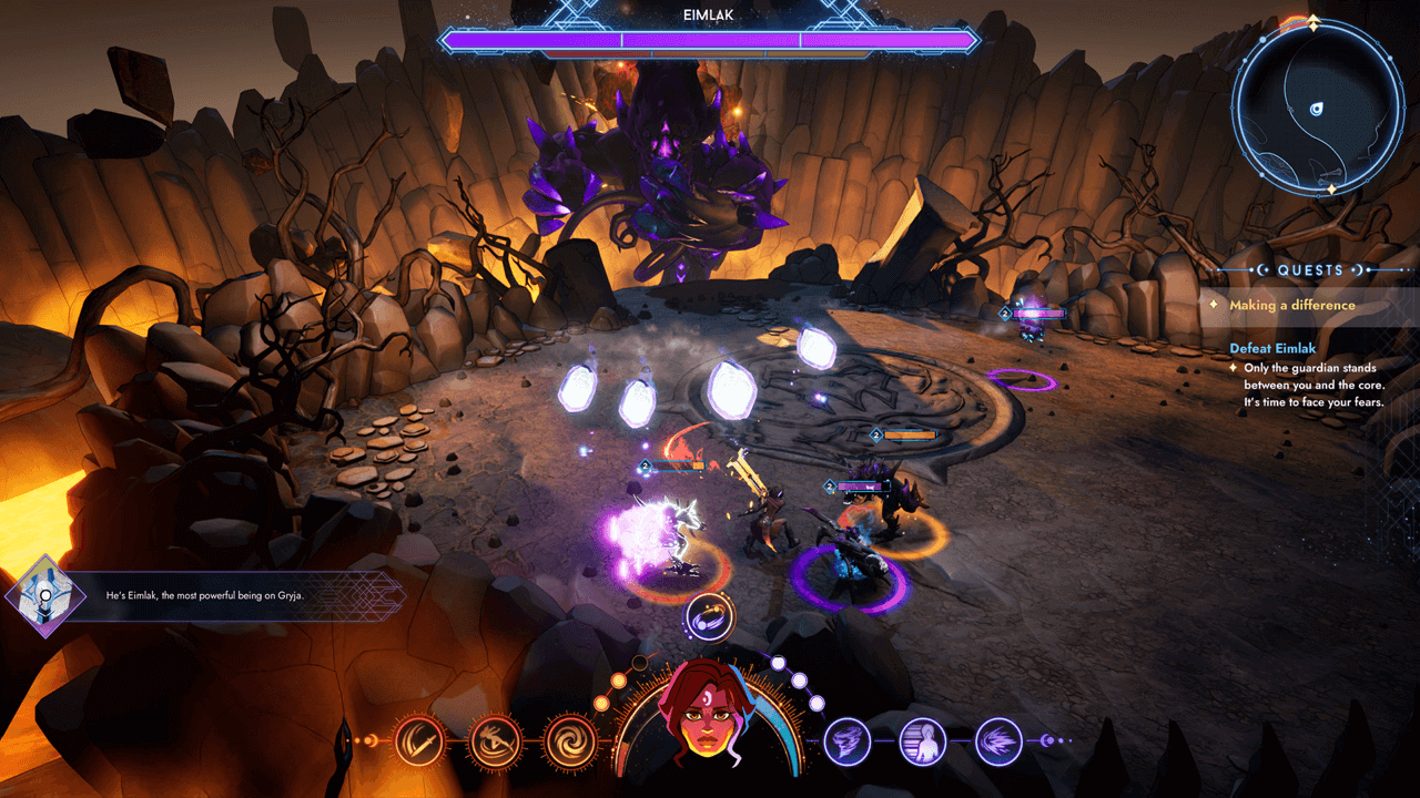 Batora: Lost Haven cosmic-action RPG boss battle