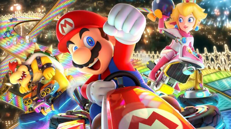 Mario Kart 8 Deluxe image of Mario cheering