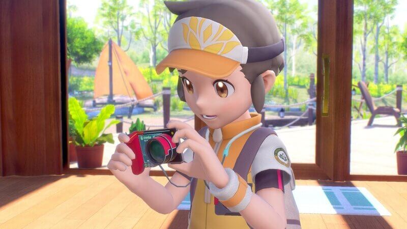 New Pokemon Snap Trainer Holding Their Camera