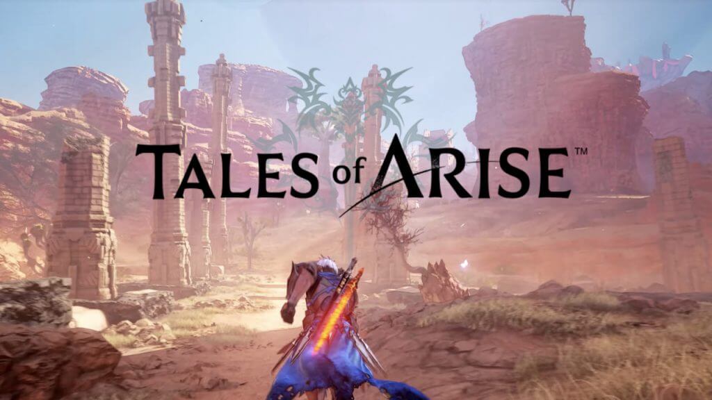 Tales of Arise lead character runs toward ruins in an open field setting