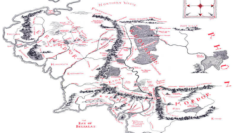 Lord of the Rings Sketch Map