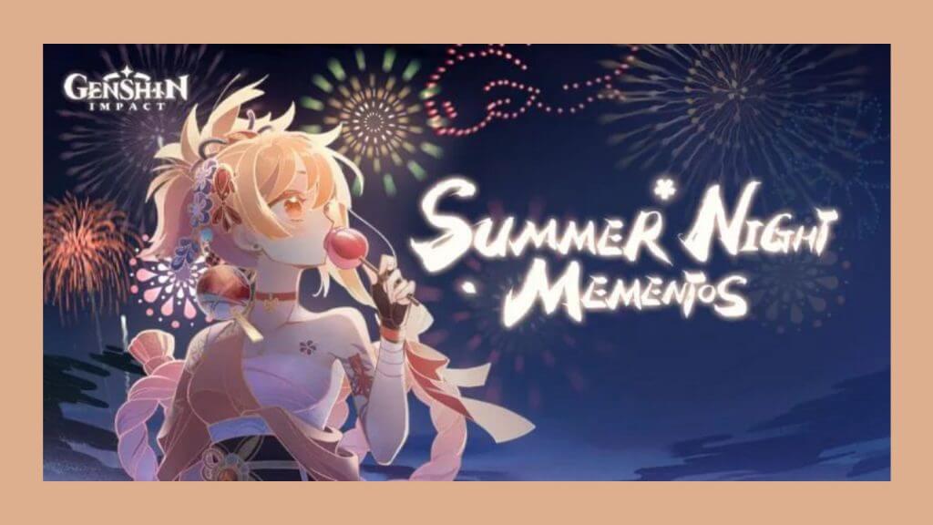 Genshin impact summer night mementos web event guide main image