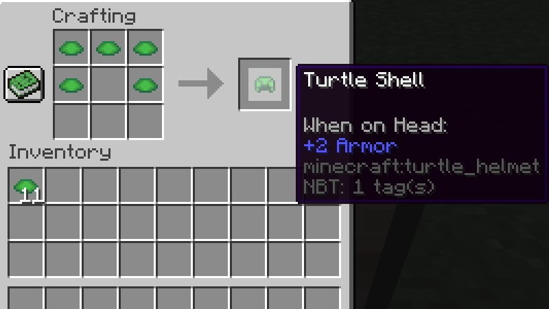 Minecraft turtle shell crafting