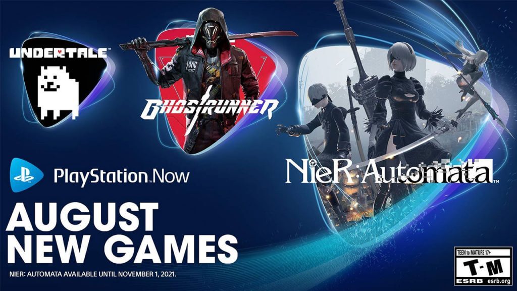 PlayStation Now August line-up: NieR, Undertale, Ghostrunner