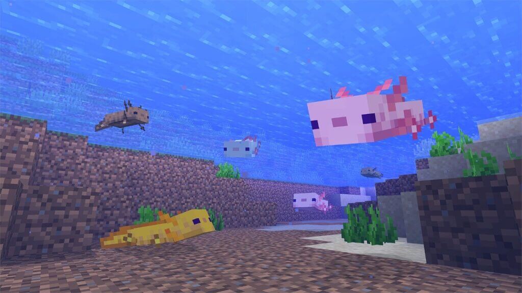 minecraft axolotl keyart