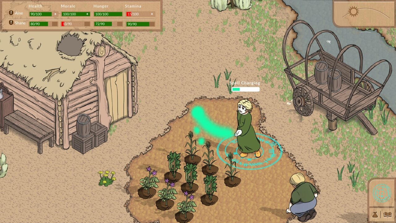 Veil of Dust Veil of Dust farming sim casting spell on crops