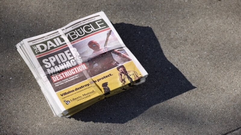 Spider-Man: No Way Home The Daily Bugle Headline