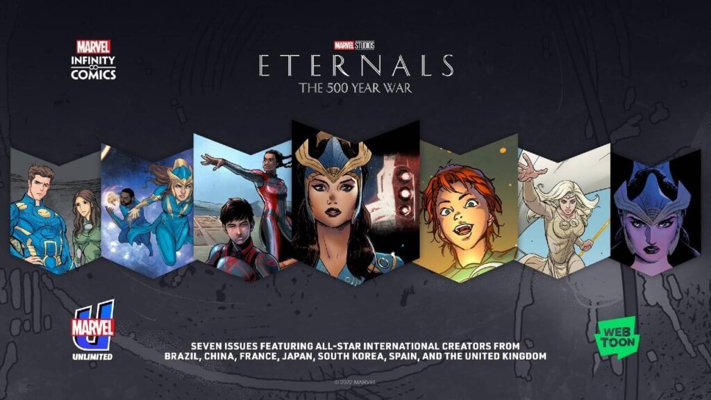 Eternals Comic Series, Marvel and Webtoon