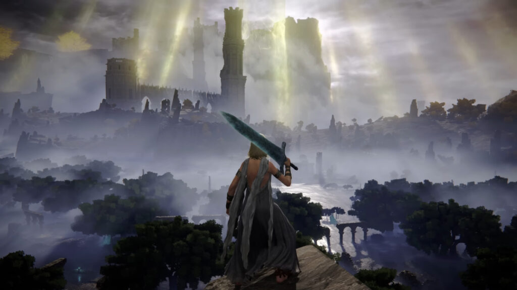 The player poses in sunlight in Elden Ring