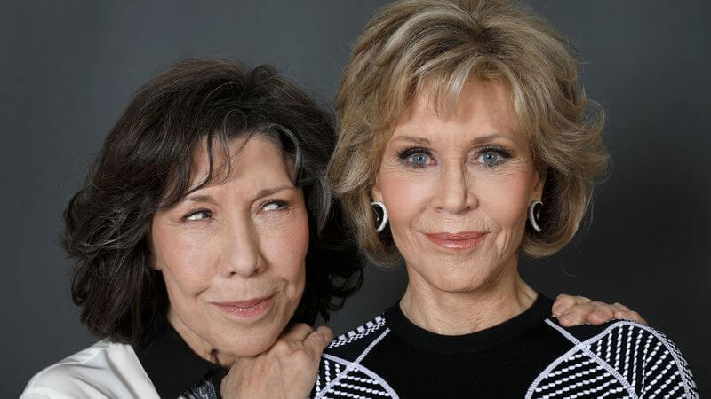Lily Tomlin and Jane Fonda promoting Grace and Frankie