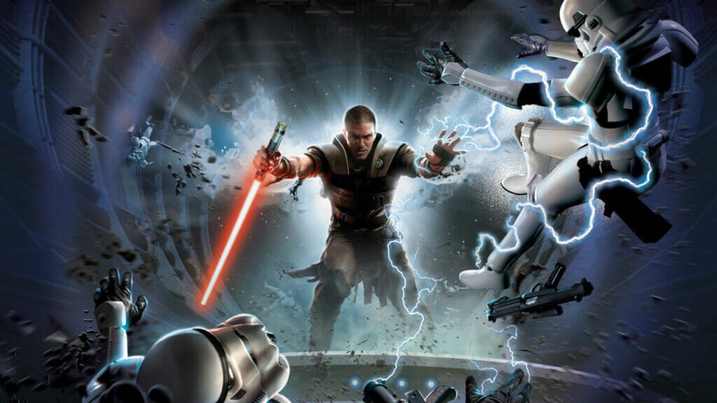 Star Wars: The Force Unleashed logo with black background, The Force Unleashed Nintendo