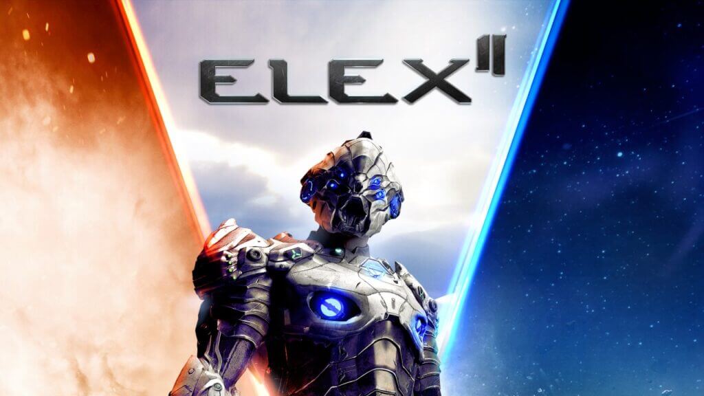 ELEX II logo with character in background, ELEX II, Piranha Bytes game