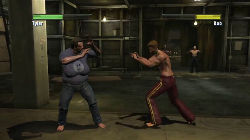 Screenshot of the video game adaptation of Fight Club