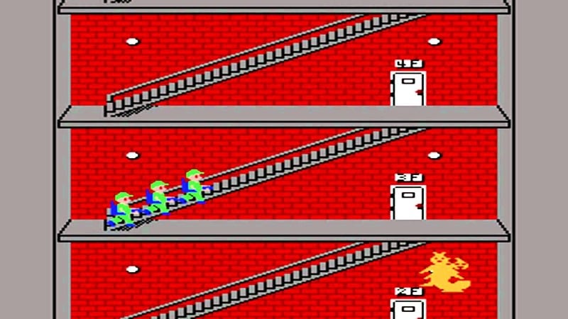 Climbing the stairs in the bad video game Ghostbusters