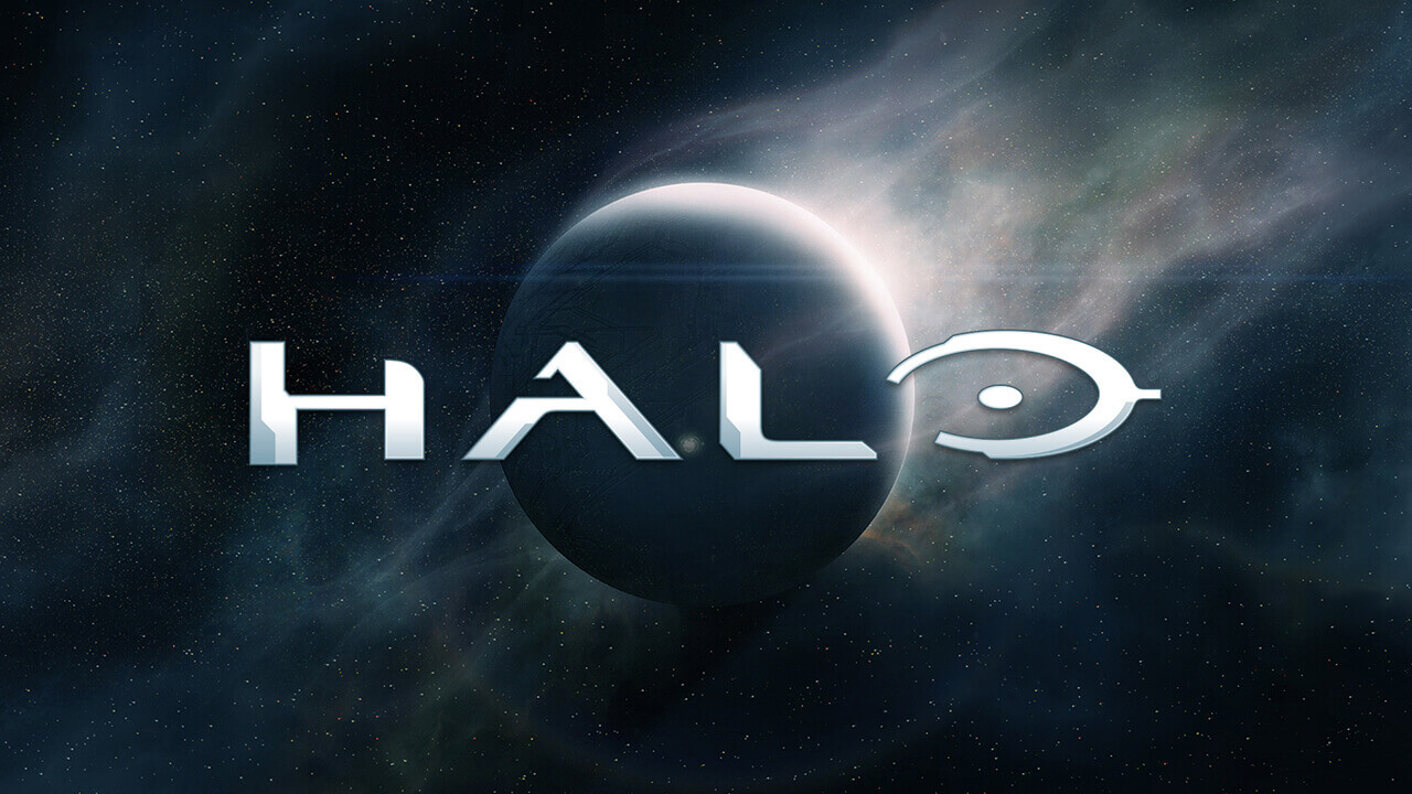Halo logo with space background, watch Halo series, Paramount+ television series