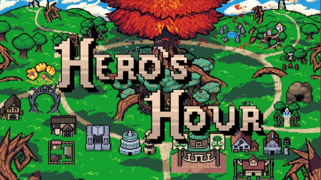 Hero's Hour logo with background, Hero's Hour review, ThingOnItsOwn studio game