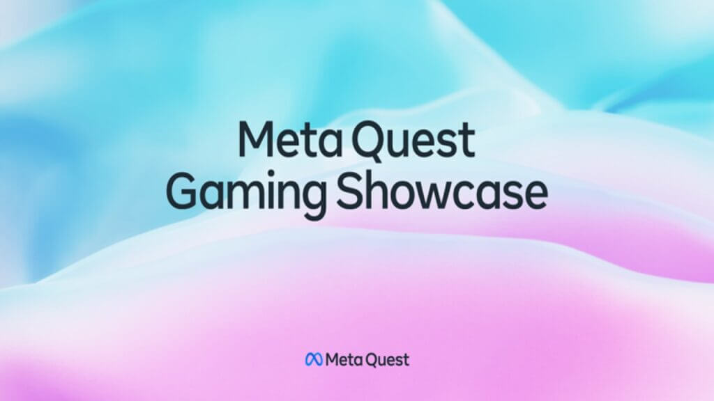 Meta Quest Showcase title with Meta Quest logo and background, Meta Quest Showcase live