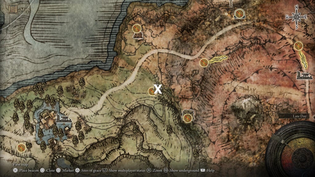 L'emplacement d'Iron Fist Alexander sur le tunnel Gael. Présenté sur la carte du jeu. 