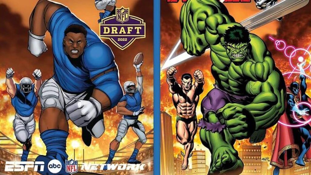 2022 NFL Draft Marvel covers