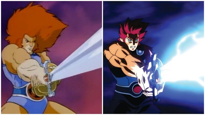 ThunderCats (1985) and ThunderCats (2011) Side-by-Side Comparison of Lion-O
