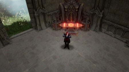Vampire next to ancient forge