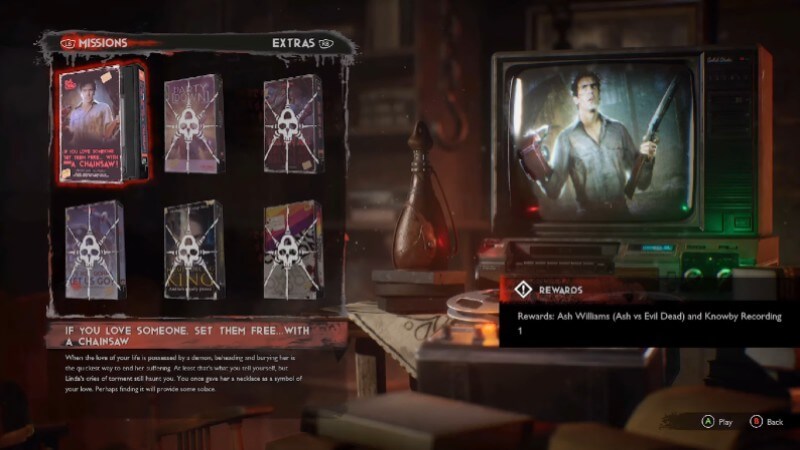 Evil Dead The Game solo, single-player mode explained, mission list