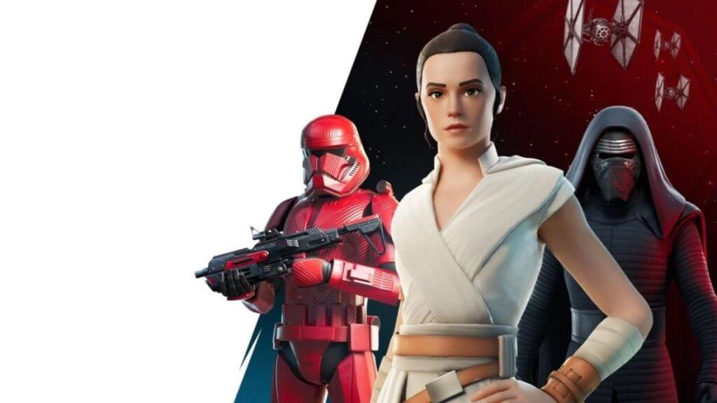 Star Wars and Fortnite event banner with characters, Fortnite Star Wars event, Epic Games event