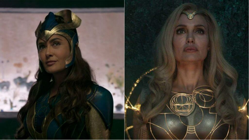 Angelina Jolie and Salma Hayek Without Blood in Eternals