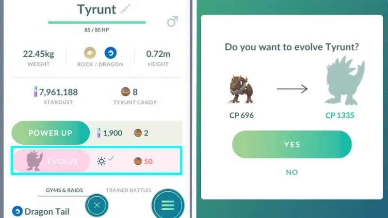 How to get Tyrunt and evolution Tyrantrum in Pokémon Go