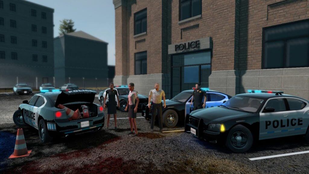 Flashing lights screenshot with police, Flashing Lights review, Nils Jakrins game
