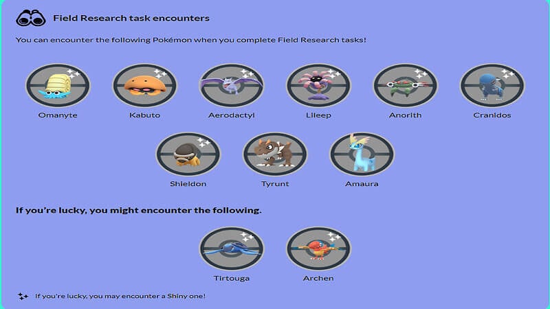 what are field research tasks in pokemon go