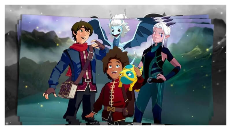 The Dragon Prince Character Image Callum, Ezran, Zym, Bait and Rayla