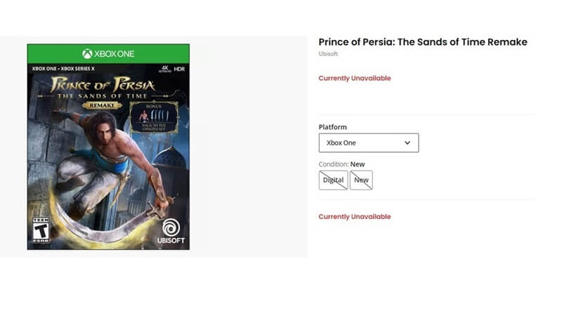 Prince of Persia: The Sands of Time Remake' has been delayed again