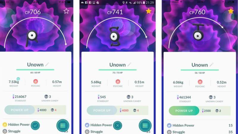 Pokemon Unown Symbol x1 GO - Fast And Safe - Chance of Lucky !!