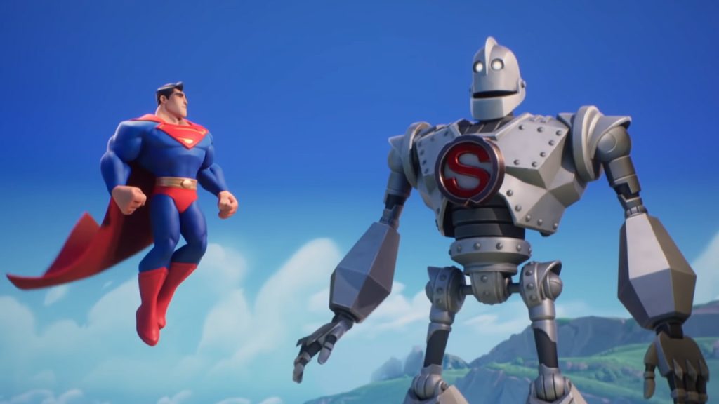 Superman and the Iron Giant getting ready to team up in Multiversus