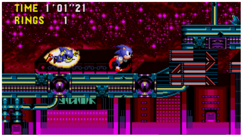 Sonic CD Stardust Speedway, game